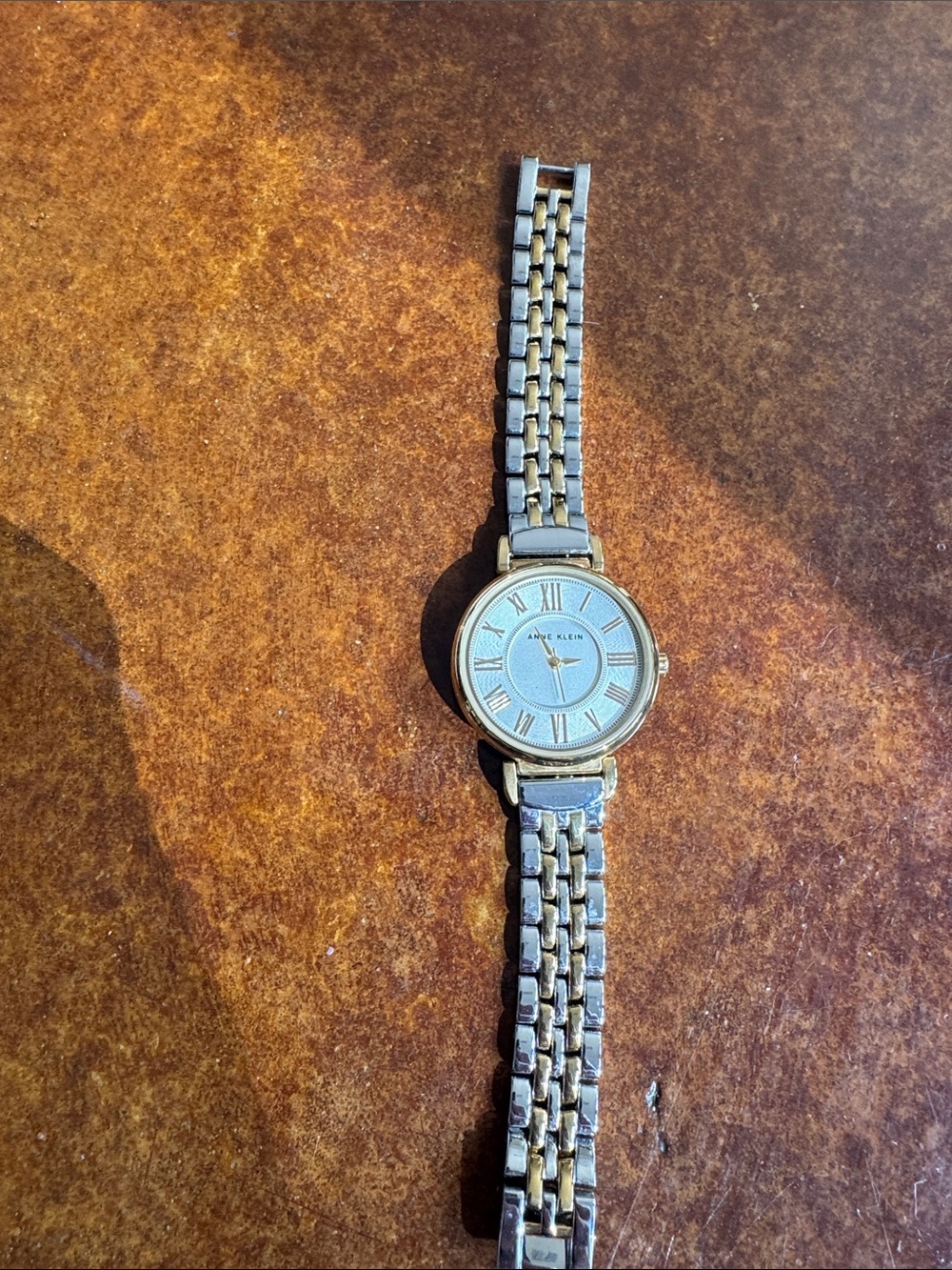 Anne Klein Two-Tone Gold and Silver Women's Bracelet Watch